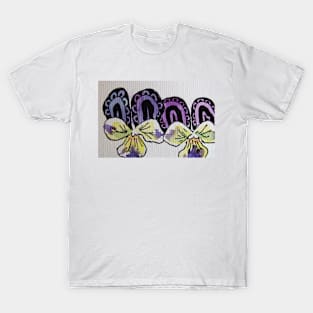 Abstract Purple Viola Watercolor Painting T-Shirt